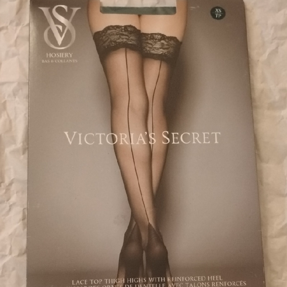 Victoria's Secret Green Lace Thigh Highs